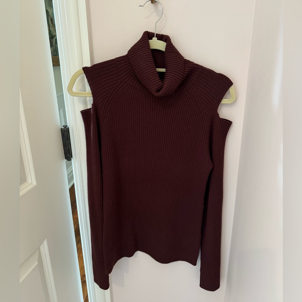 Theory sweater with cutout shoulders